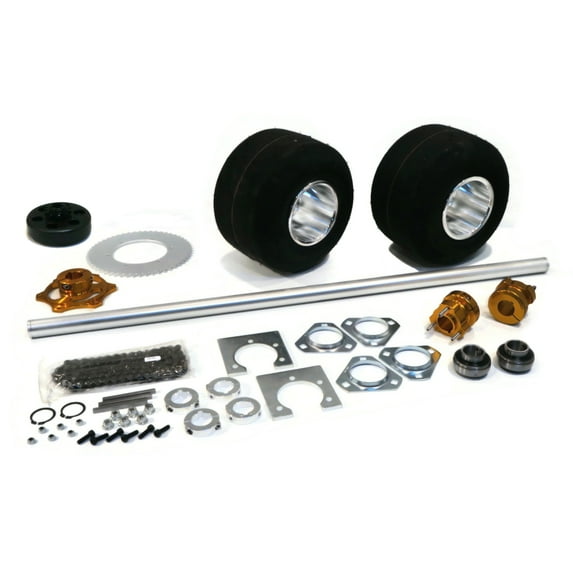 The ROP Shop 40 Inch Shaft Kit for Trike Drift Bikes includes (2) Go Kart Tires 11x6.00-5