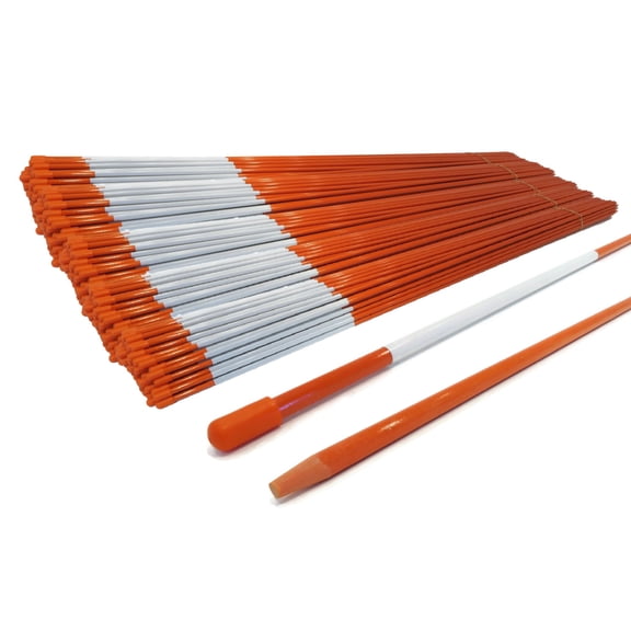 The ROP Shop 5000-Pack 5/16x48" Orange Reflective Ground Markers for Snow, Hazards, Driveways