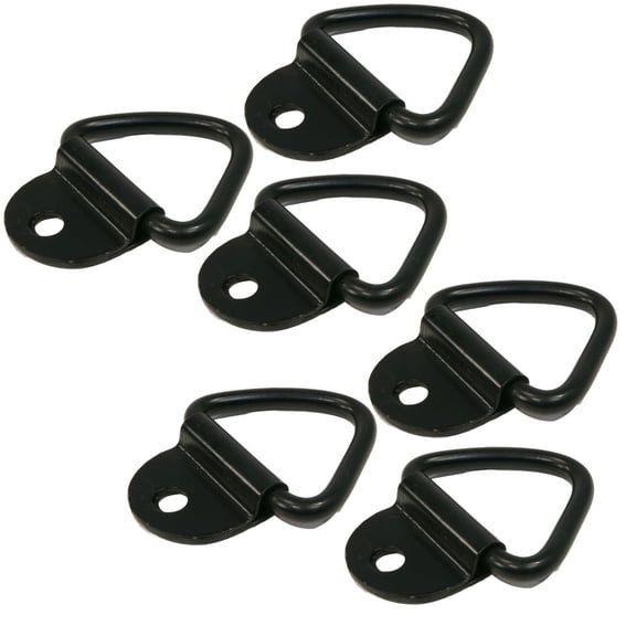 The ROP Shop (6) 1/4" Steel D- Ring Truck Trailer ATV Strap Clip Max 2,400 lbs Surface Mount