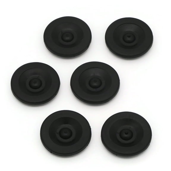 The ROP Shop 6-Pack Black Rubber Grease Plug Hub Dust Cap Dexter EZ Lube Trailer Camper Axle