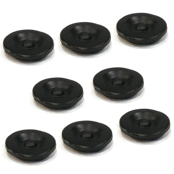The ROP Shop 8-Pack Black Rubber Grease Plug Hub Dust Cap for RedLine Trailer Camper RV Axle