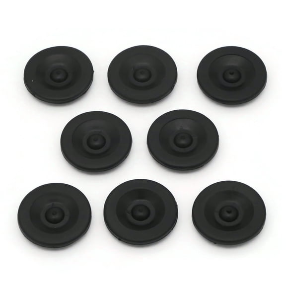 The ROP Shop 8-Pack Black Rubber Grease Plug Hub Dust Caps for AL-KO Trailer Camper RV Axle
