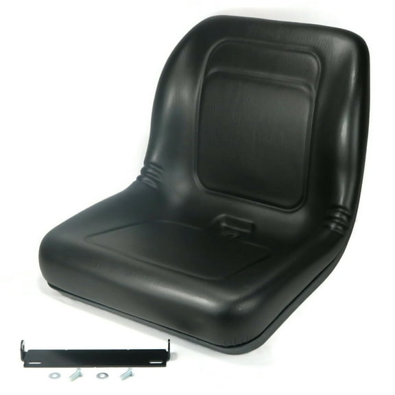 The ROP Shop Black High Back Seat & Bracket fits Skytrak Telehandlers 5028, 8042, 8042-2,9038