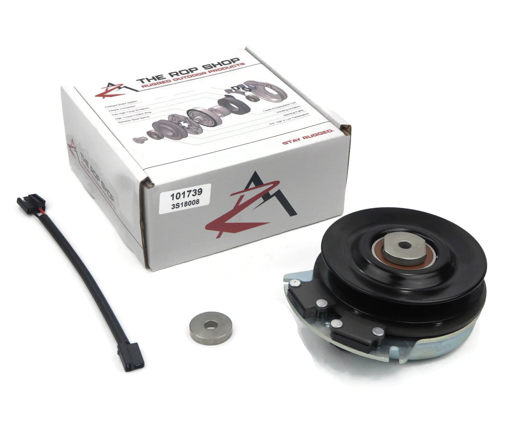 Electric PTO Clutch For John Deere ZTrak Pro Z920A, Z925A, Z7930A - Includes Pulley & Harness