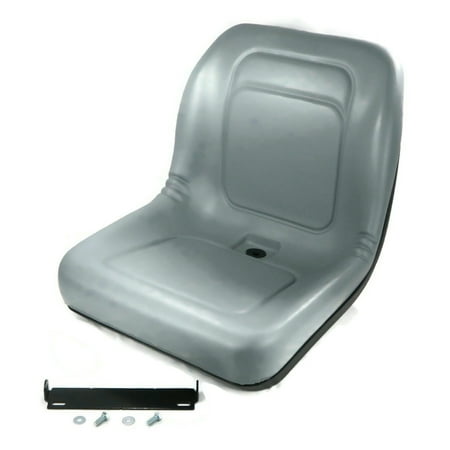 The ROP Shop Gray High Back Seat for John Deere AM107759 Pivot Seat Bracket for Milsco 6003