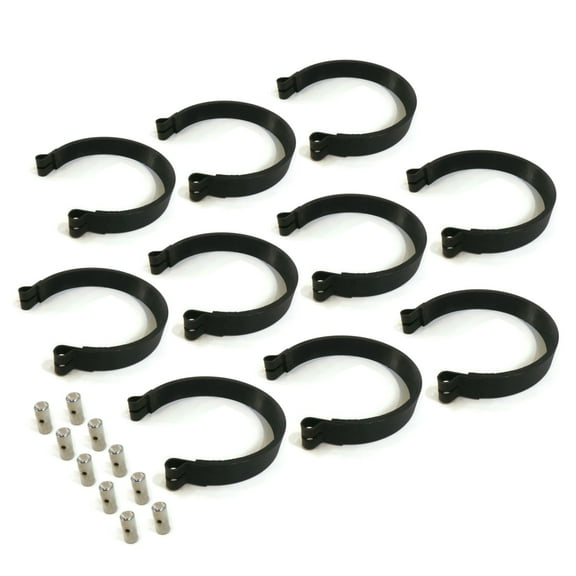 The ROP Shop (Pack of 10) 5" Brake Bands & Cable Pins, fits Go Kart with 4-3/4" OD Brake Drum