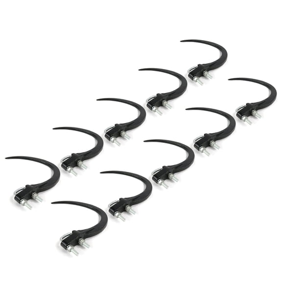 The ROP Shop (Pack of 10) 9" Hay Accumulator Grapple Hooks with 1 5/8" on Center Mount Holes