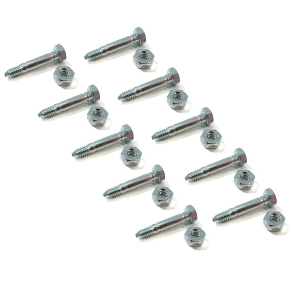 The ROP Shop (Pack of 10) Shear Pin Bolt & Nut for Ariens Compact, Sno-Tek, Sno-Thro 20" 24"