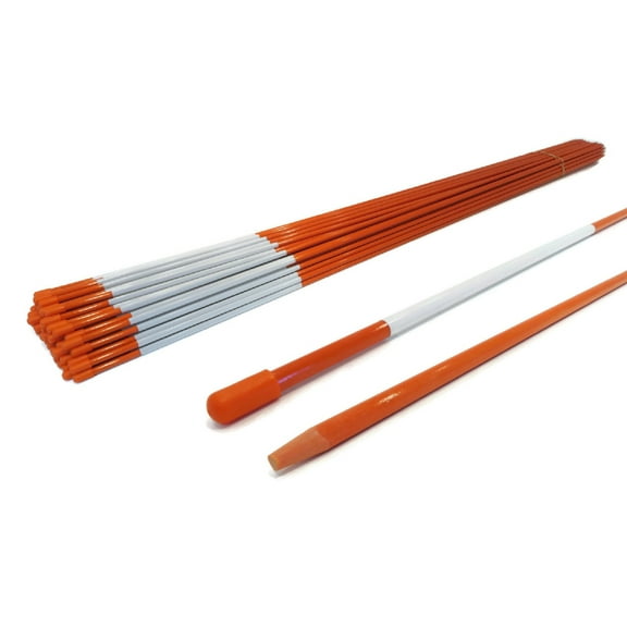 The ROP Shop (Pack of 12) 1/4"x48" Driveway Markers for Construction, Parking Lots, Hazards