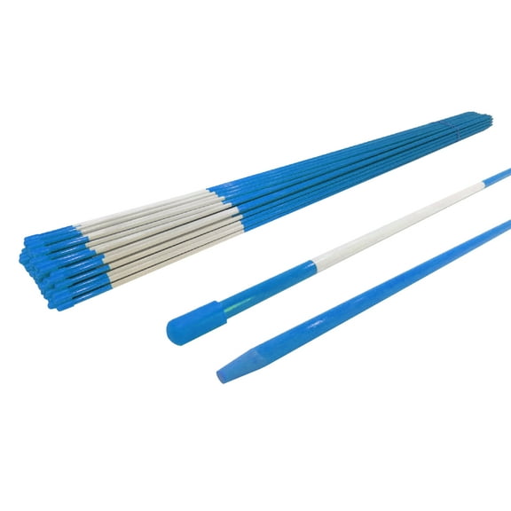 The ROP Shop (Pack of 12) Blue Driveway Markers 48" Long, 5/16", Durable, Flexible, Visible
