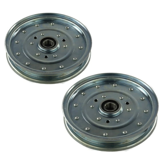 The ROP Shop (Pack of 2) Flat Idler Pulleys for 2010 & 2011 Toro Z Master Z500 74295 52" Deck