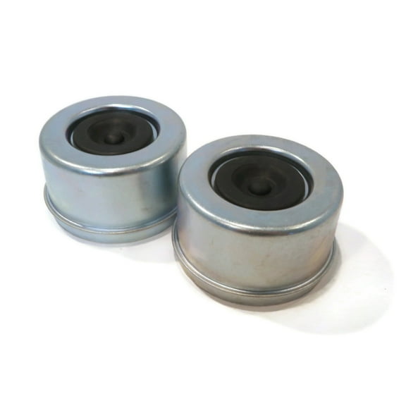 The ROP Shop 2 Pack - Metal Grease Caps, 2.72", with Rubber Plugs for 5,000-8,000 lb Axles