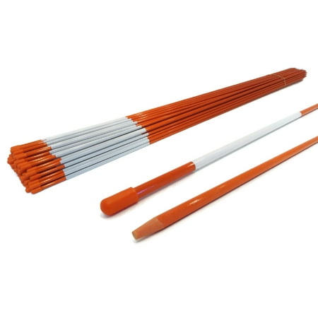 The ROP Shop (Pack of 25) 1/4 Inch Driveway Tapered Fiberglass Markers, Flexible, Heavy Duty
