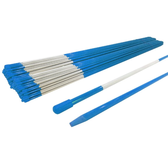 The ROP Shop (Pack of 250) Blue Driveway Markers, Snow Stakes, Poles, Rods - 48" Long, 5/16"