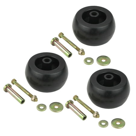The ROP Shop (Pack of 3) Deck Wheel Kit with Roller Bushing for Exmark 1-603299, 1603299