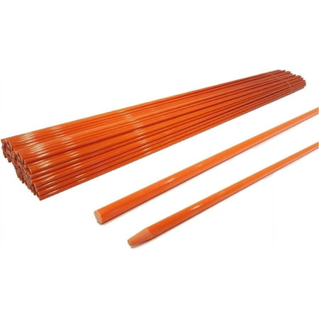 The ROP Shop (Pack of 300) (1/4 Inch) Orange 48 Non Reflective Driveway Markers, Snow Stakes Poles for Snow Plowing Driveways, Walkways, Sidewalks, Parking Lots