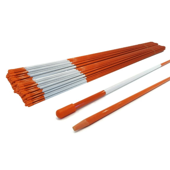 The ROP Shop (Pack of 300) 5/16" Orange, Snow Driveway Markers with 9" Reflective Tape, Cap