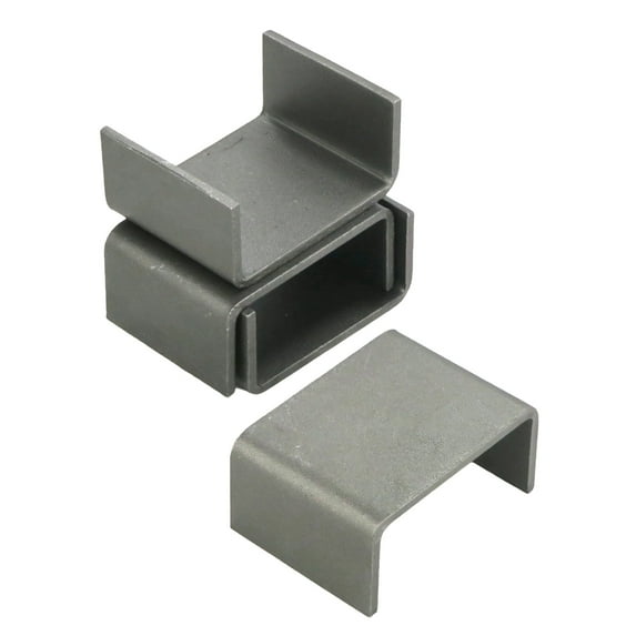 The ROP Shop Pack of 4 - 2x4 Raw Steel Weld-On Stake Pocket Brackets for Curt 83072 Trailers