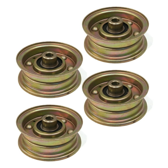 The ROP Shop (Pack of 4) Flat Idler Pulley for Husqvarna 539919078 919078 & John Deere PT8649