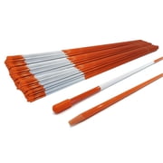 The ROP Shop | (Pack of 600 1/4" Orange Snow Poles with Reflector, Heavy Duty Fiberglass Rod