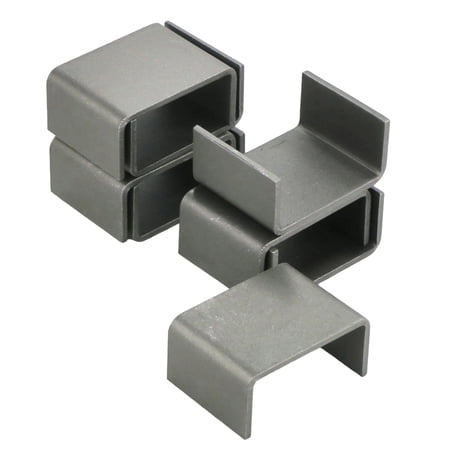 The ROP Shop Pack of 8 - 2x4 Steel Weld-On Stake Pocket Brackets for eTrailer HW03-080 Trucks
