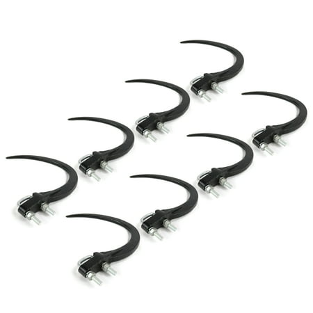 The ROP Shop (Pack of 8) 9" Hay Accumulator Grapple Hook Kit with 3/8" U-Bolts, Nuts, Washers