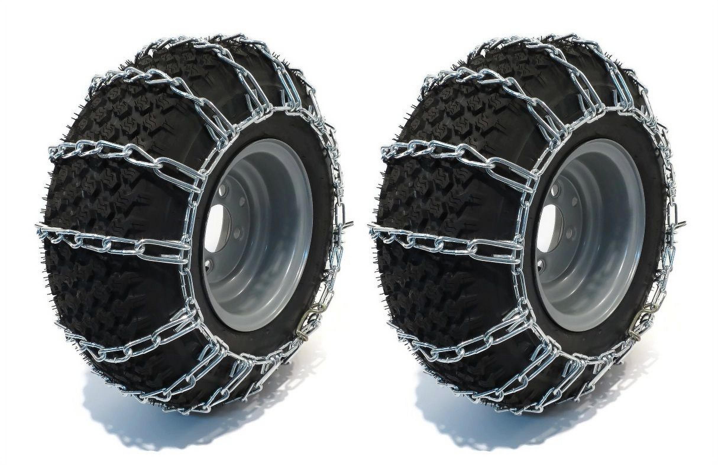 The ROP Shop | Pair 2 Link Tire Chains 18x8.5x8 For Simplicty Lawn Mower Garden Tractor Rider. TRS Part Number: 100149 - image 1 of 5