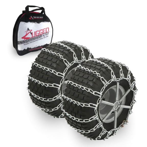The ROP Shop Pair of 2 Link Tire Chains & Tensioners 23x10.5x12 for Snow Blowers, Lawn & Garden Tractors, Mowers & Riders, UTV, ATV, 4-Wheelers, Utility Vehicles