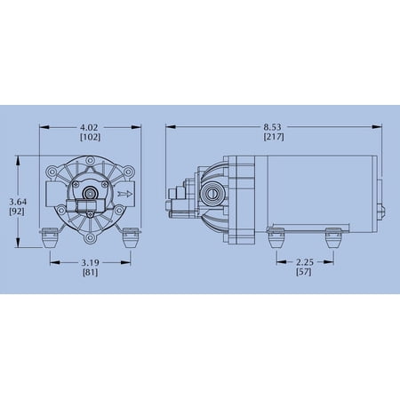 The ROP Shop | RV / Marine 12 Volt DC / 12 V Demand Fresh Water Diaphragm Self Priming Pump
