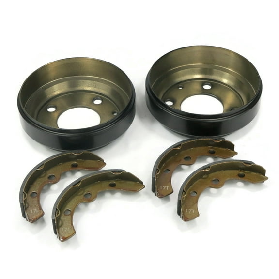 The ROP Shop Rear Metal Brake Drums & Shoes Kit for Club Car 1018232-01, Columbia 41819-86B