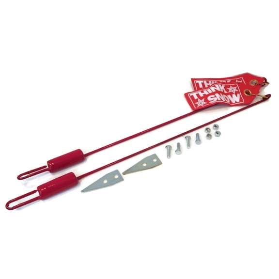 The ROP Shop Set of 26-inch Snowplow Blade Guides with Flags & Hardware for Western Pro-Plus