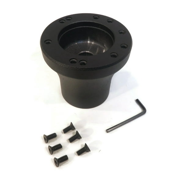 The ROP Shop Steering Wheel Hub Adapter, 5 & 6 Hole with Black Finish for Many Golf Carts