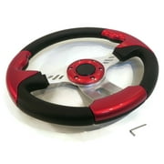 The ROP Shop | Universal 13" Steering Wheel Red & Black, Formula GT Style for Control Handling