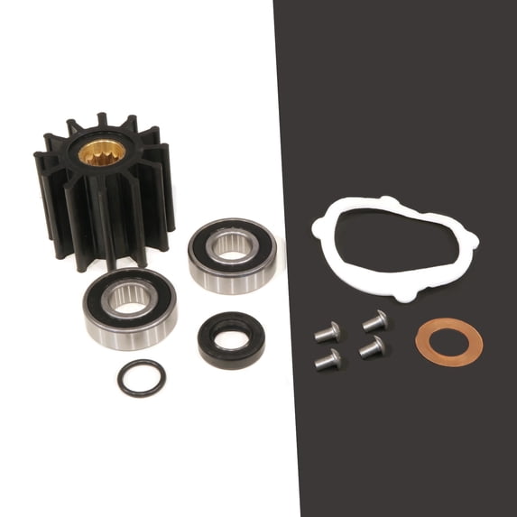 The ROP Shop Water Pump Repair Kit Includes Impeller, Bearings, Gasket, O-Ring, Washer, Screw