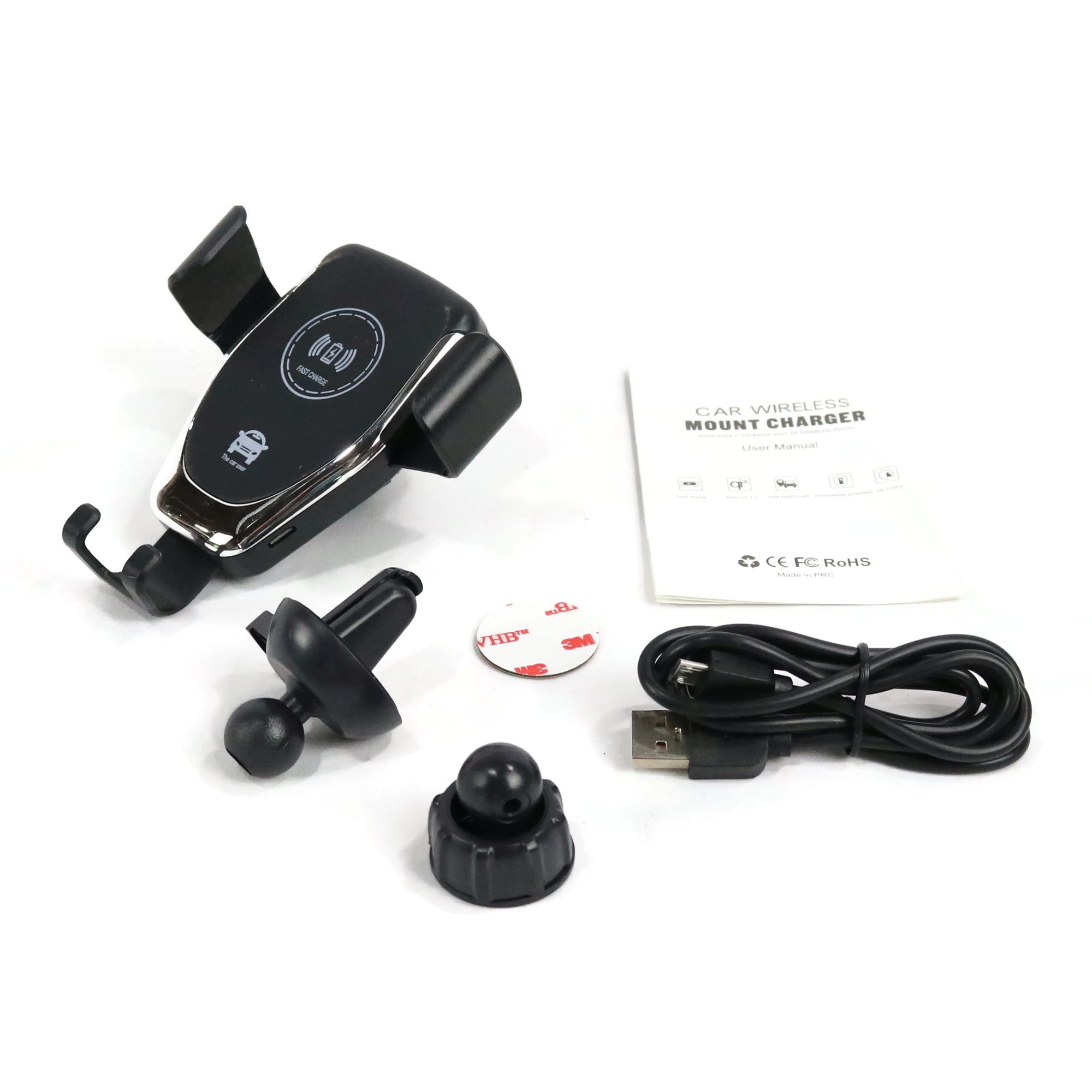 The ROP Shop Wireless Smart Phone Fast Charging Car Mount Charger for ...