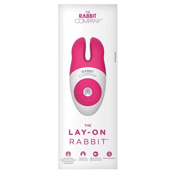 The Rabbit Company The Lay On Clitoral Vibrator, Hot Pink
