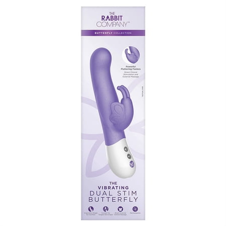 The Rabbit Company The Vibrating Duel Stim Rabbit Vibrator, Purple