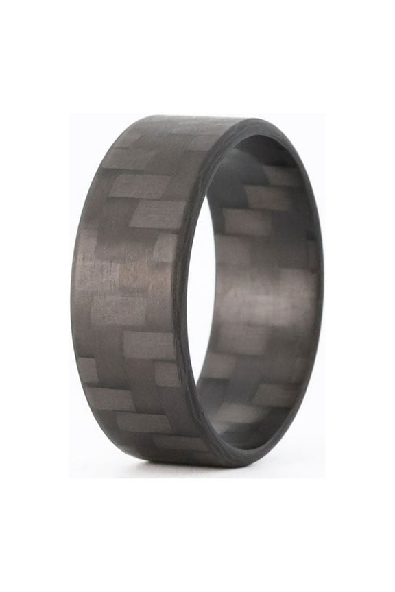 The Racer Ultralight - Ultra-Light 8mm Pure Twill Carbon Fiber Ring