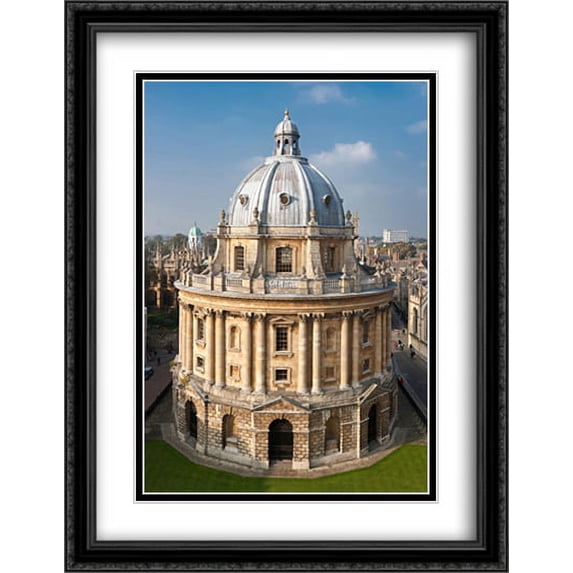 The Radcliffe Camera, Oxford, England 2x Matted 28x36 Large Black Ornate Framed Art Print by The Cityscape Art Print Series