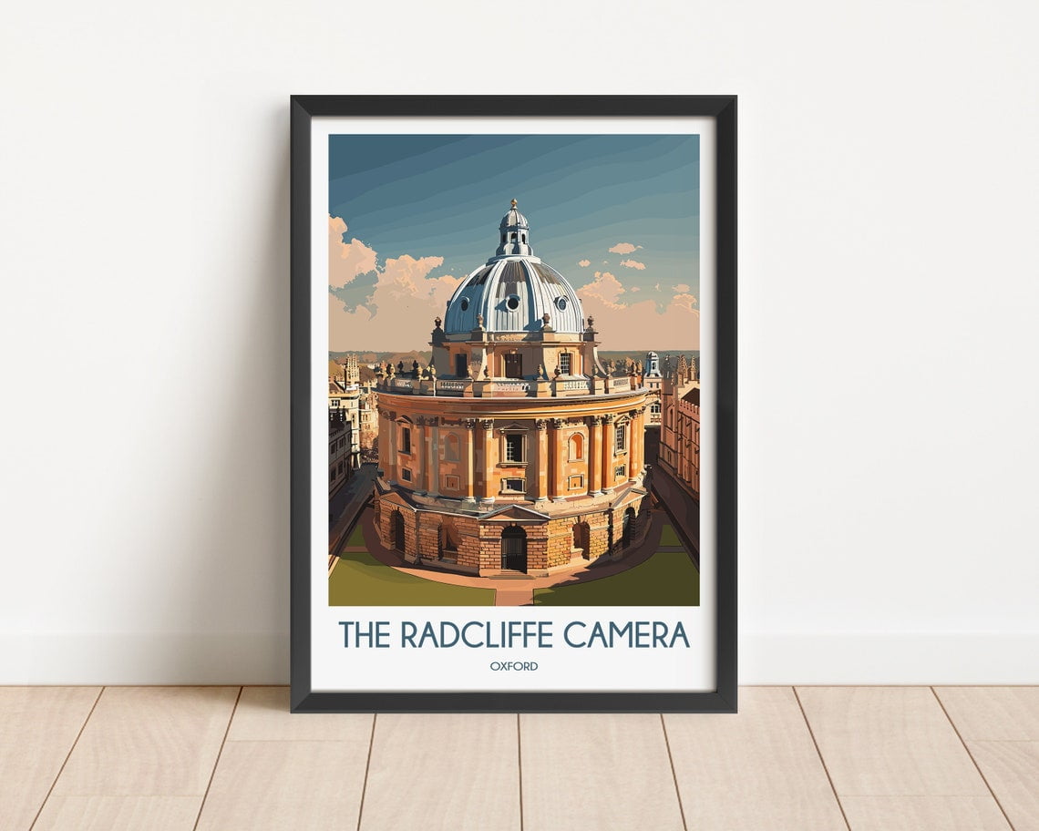 The Radcliffe Camera Poster Oxford Scenic Historic Wall Art Decor ...