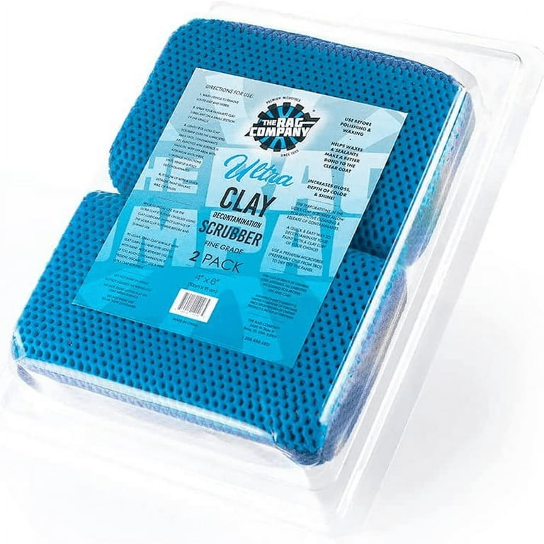 The Rag Company 0406-ULTRA-CLAY-SCRUB-2PK The ULTRA Clay Scrubbers BLUE  (2-PACK) 