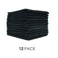 thumbnail image 1 of The Rag Company 51414-TERRY-BLK 14x14 All-Purpose Microfiber Towel BLACK 12 PACK, 1 of 2