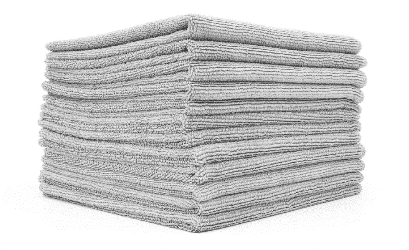 Microfiber Cleaning Towels by MIMAATEX-12 Piece Pack-12x12 Inches -  Household Cleaning Towels (Black)