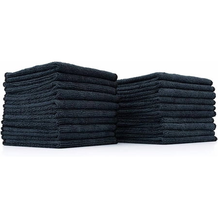The Rag Company - All-Purpose Microfiber Terry Cleaning Towels - Microfiber Cleaning Cloth - 300gsm, 10in x 10in, Midnight (20 Pack)