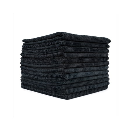 The Rag Company - All-Purpose Microfiber Terry Cleaning Towels - Microfiber Cleaning Cloth - 300gsm, 16in x 16in, Midnight (12 Pack)