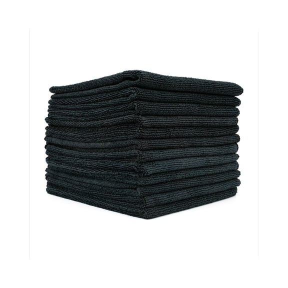 The Rag Company - All-Purpose Microfiber Terry Cleaning Towels - Microfiber Cleaning Cloth - 300gsm, 16in x 16in, Midnight (12 Pack)