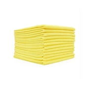 The Rag Company - All-Purpose Microfiber Terry Cleaning Towels - Microfiber Cleaning Cloth - 300gsm, 16in x 16in, Yellow (12 Pack)