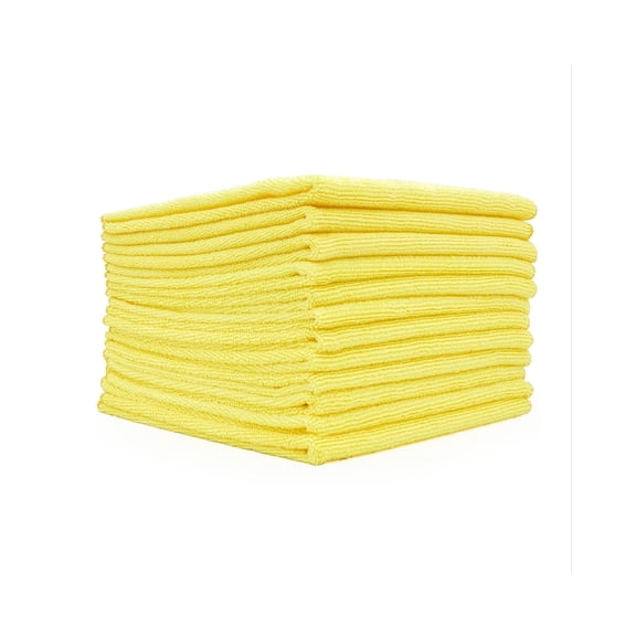 The Rag Company - All-Purpose Microfiber Terry Cleaning Towels - Microfiber Cleaning Cloth - 300gsm, 16in x 16in, Yellow (12 Pack)
