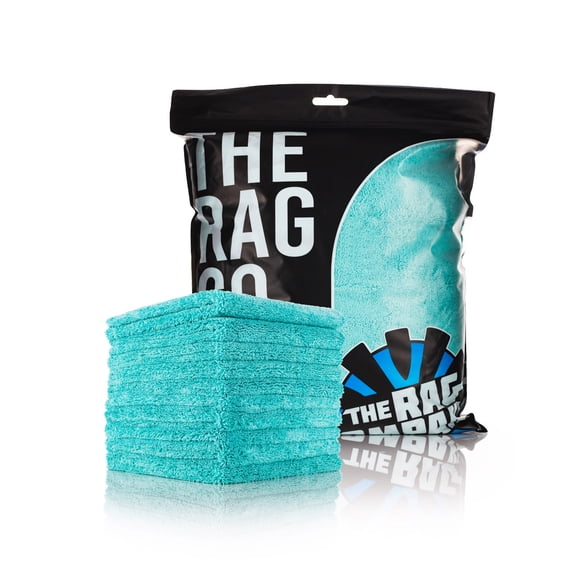 The Rag Company - Creature Edgeless - Microfiber Towels For Cars - 420gsm, 16in x 16in, Teal (10 Pack)