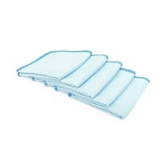 The Rag Company - Dry Me A River - Drying Towels Car Detailing - 390gsm, 16in x 16in, Light Blue (5 Pack)
